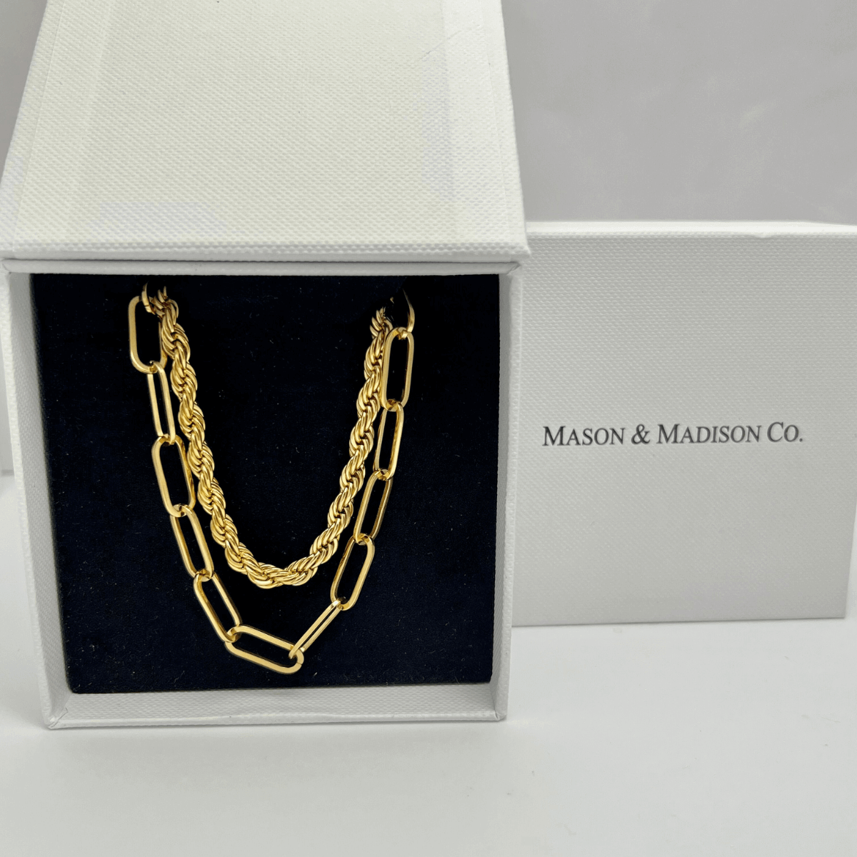 1# BEST Gold Layering Chain Necklaces Bundle Jewelry Gift Set for Women | #1 Best Most Top Trendy Trending Aesthetic Yellow Gold Chain Necklace Jewelry Gift for Women, Mother, Wife, Ladies| Mason & Madison Co.