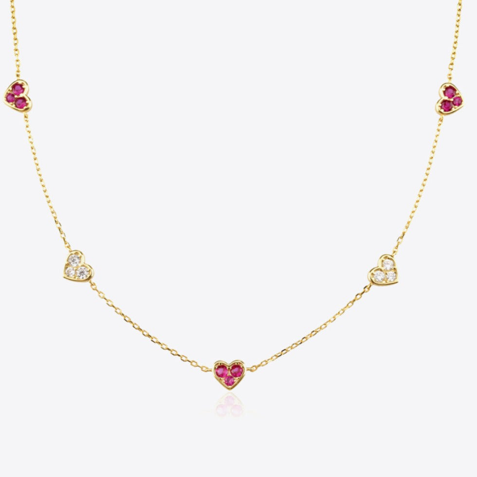 1# BEST Gold Diamond Chain Necklace Gift for Women | #1 Best Most Top Trendy Trending Aesthetic Yellow Gold Rose Heart Diamond Chain Necklace Jewelry Gift for Women, Girls, Girlfriend, Mother, Wife, Ladies | Mason & Madison Co.