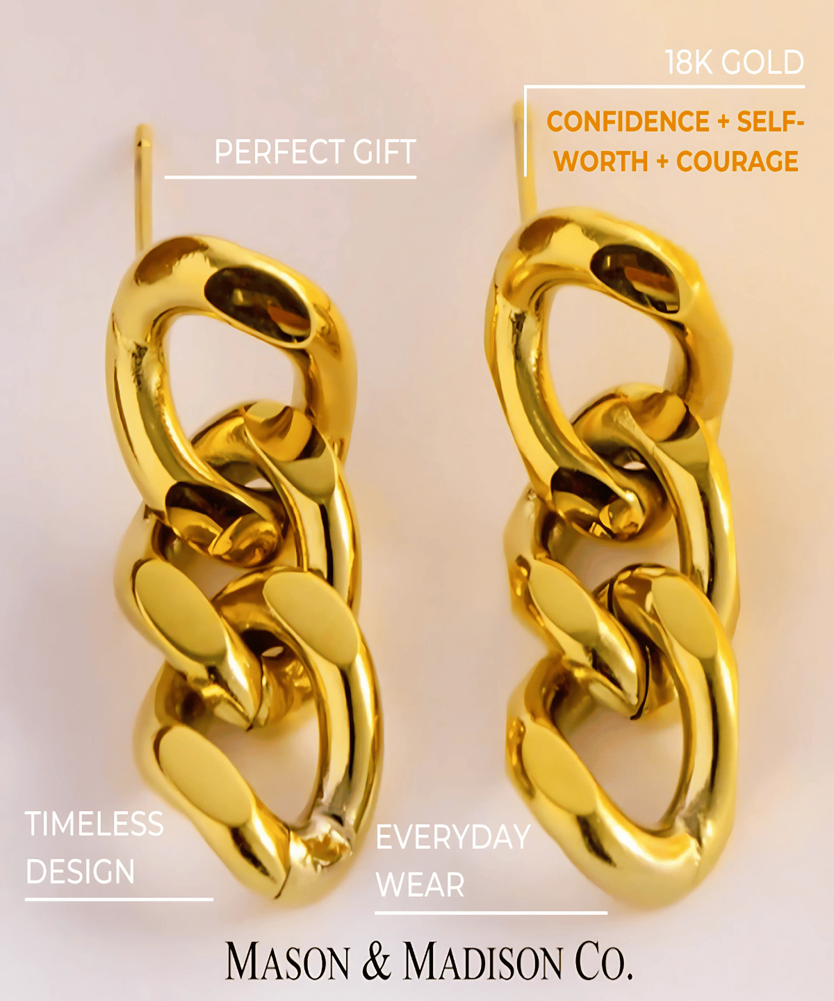 18K Gold Earrings Women’s Best Trending Gift for Lady Girl Mother Wife,Birthday Travel Vacation Bridal Wedding Party Daily Office Work School,Spring Summer Fall Winter Holiday Sale,Mason & Madison Co.