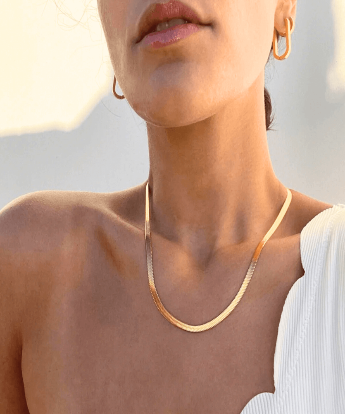 18K Gold Snake Chain Necklace Women’s Best Trending Gift for Lady Girl Mother Wife,Birthday Travel Vacation Bridal Wedding Party Daily Office Work School,Spring Summer Fall Winter Holiday Sale,Mason & Madison Co.