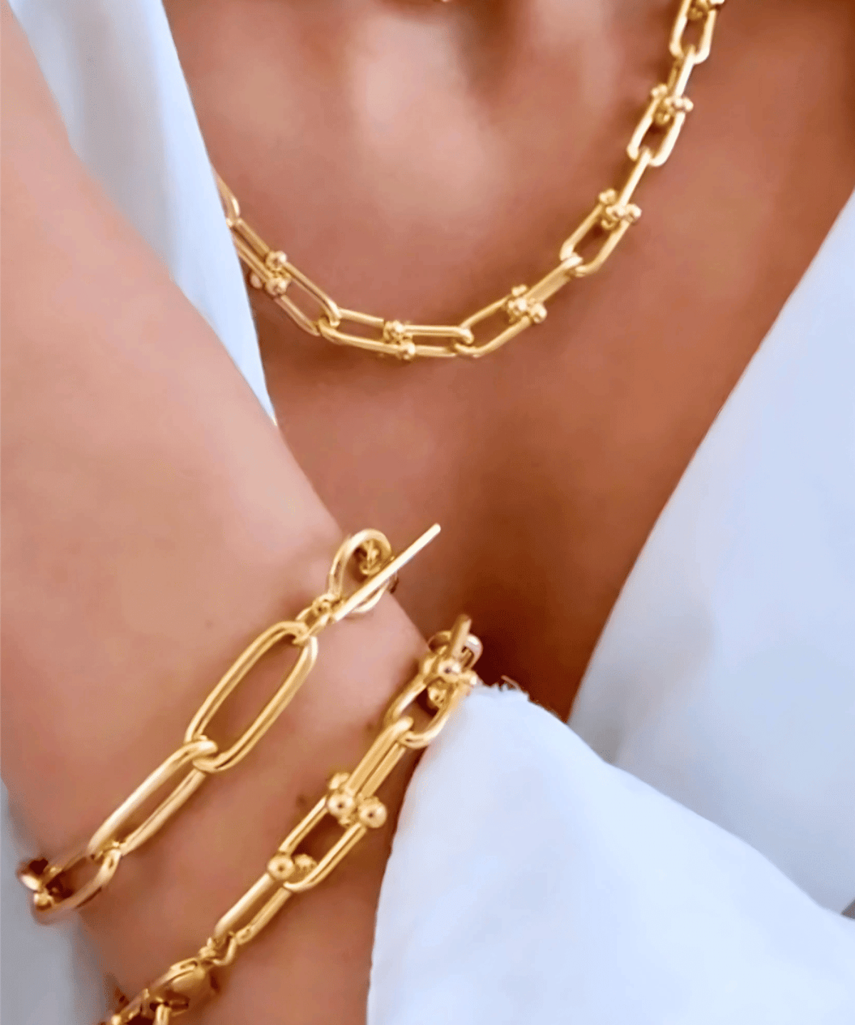 18K Gold Chain Necklace Bracelet Women’s Best Trending Gift for Lady Girl Mother Wife,Birthday Travel Vacation Bridal Wedding Party Daily Office Work School,Spring Summer Fall Winter Holiday Sale,Mason & Madison Co.