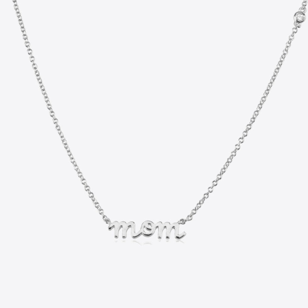 1# BEST Silver Mom Pendant Necklace Jewelry Gift for Women | #1 Best Most Top Trendy Trending Aesthetic Silver Mom Letter Pendant Necklace Jewelry Gift for Women, Girls, Girlfriend, Mother, Wife, Daughter, Ladies | Mason & Madison Co.