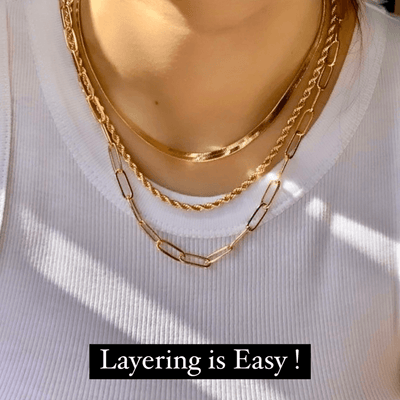 1# BEST Gold Layering Chain Necklaces Bundle Jewelry Gift Set for Women | #1 Best Most Top Trendy Trending Aesthetic Yellow Gold Chain Necklace Jewelry Gift for Women, Mother, Wife, Ladies| Mason & Madison Co.