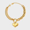 1# BEST Gold Heart Charm Bracelet Jewelry Gift for Women | #1 Best Most Top Trendy Trending Aesthetic Yellow Gold Heart Charm Bracelet Jewelry Gift for Women, Girls, Girlfriend, Mother, Wife, Daughter, Ladies | Mason & Madison Co.