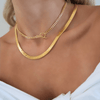 1# BEST Gold Herringbone Snake Chain Necklace Jewelry Gift for Women | #1 Best Most Top Trendy Trending Aesthetic Yellow Gold Chain Necklace Jewelry Gift for Women, Girls, Girlfriend, Mother, Wife, Ladies | Mason & Madison Co.