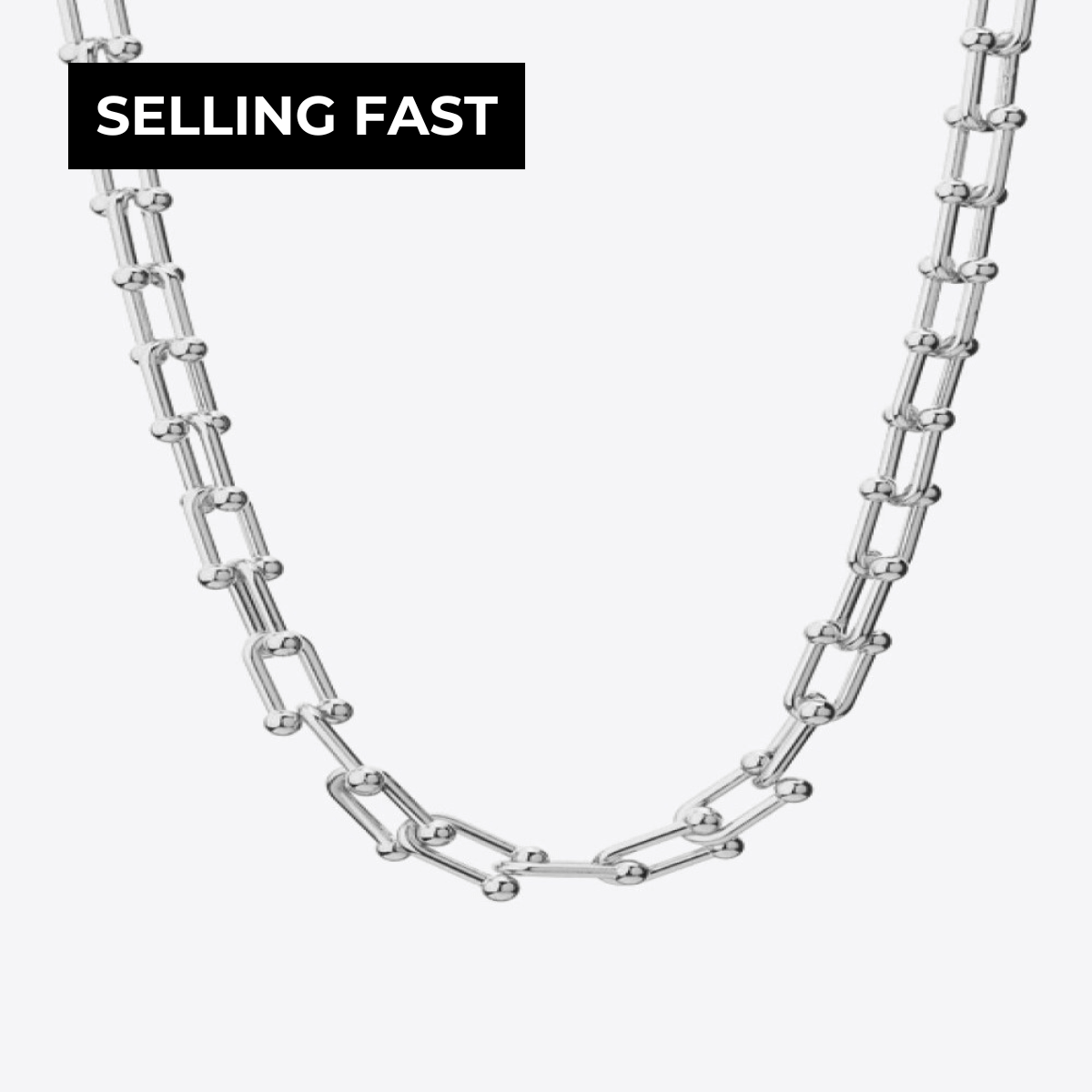 Fun Day Ahead - Silver Graduated Link Chain Necklace