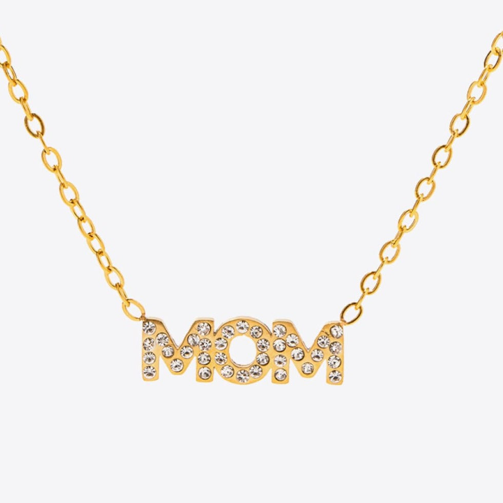 1# BEST Gold Mom Diamond Pendant Necklace Jewelry Gift for Women | #1 Best Most Top Trendy Trending Aesthetic Yellow Gold Diamond Mama Letter Pendant Necklace Jewelry Gift for Women, Girls, Girlfriend, Mother, Wife, Ladies | Mason & Madison Co.