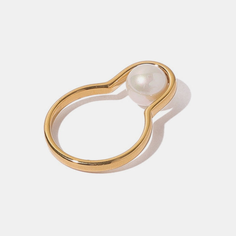 1# BEST Gold Pearl Ring Jewelry Gift for Women | #1 Best Most Top Trendy Trending Aesthetic Yellow Gold Pearl Ring Jewelry Gift for Women, Girls, Girlfriend, Mother, Wife, Ladies| Mason & Madison Co.