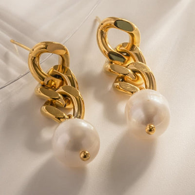 1# BEST Gold Pearl Drop Earrings Jewelry Gift for Women | #1 Best Most Top Trendy Trending Aesthetic Yellow Gold Pearl Drop Earrings Jewelry Gift for Women, Girls, Girlfriend, Mother, Wife, Ladies | Mason & Madison Co.
