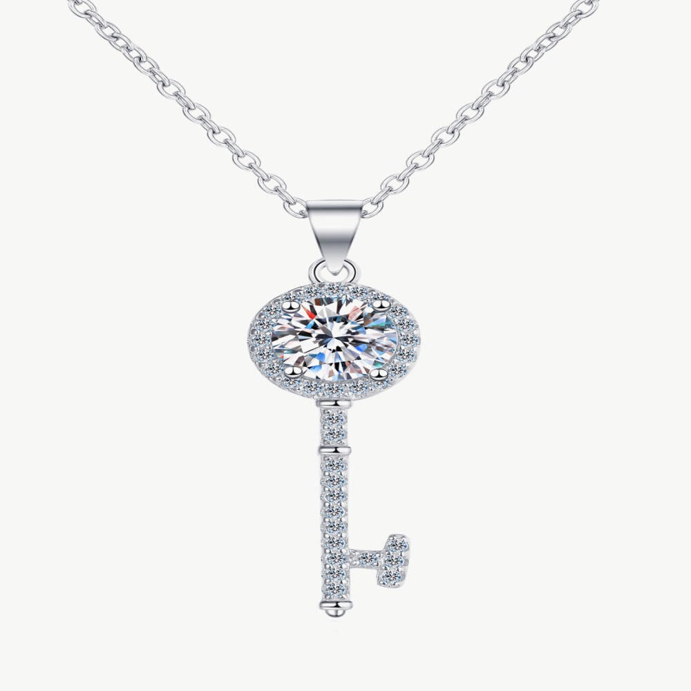 1# BEST Diamond Key Pendant Necklace Jewelry Gift for Women | #1 Best Most Top Trendy Trending Aesthetic Silver Key Diamond Pendant Necklace Jewelry Gift for Women, Girls, Girlfriend, Mother, Wife, Ladies | Mason & Madison Co.