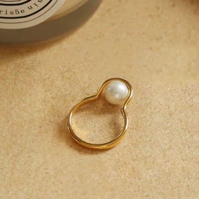 1# BEST Gold Pearl Ring Jewelry Gift for Women | #1 Best Most Top Trendy Trending Aesthetic Yellow Gold Pearl Ring Jewelry Gift for Women, Girls, Girlfriend, Mother, Wife, Ladies| Mason & Madison Co.