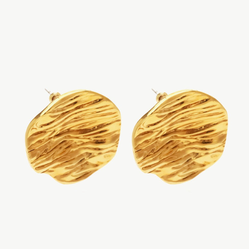 1# BEST Gold Earrings Jewelry Gift for Women | #1 Best Most Top Trendy Trending Aesthetic Yellow Gold Textured Stud Earrings Jewelry Gift for Women, Girls, Girlfriend, Mother, Wife, Ladies | Mason & Madison Co.