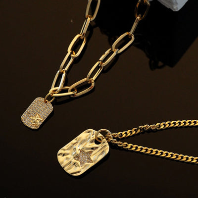 1# BEST Gold Layering Chain Necklaces Bundle Jewelry Gift for Women | #1 Best Most Top Trendy Trending Aesthetic Yellow Gold Diamond Pendant Chain Necklace Jewelry Gift for Women, Mother, Wife, Daughter, Ladies | Mason & Madison Co.