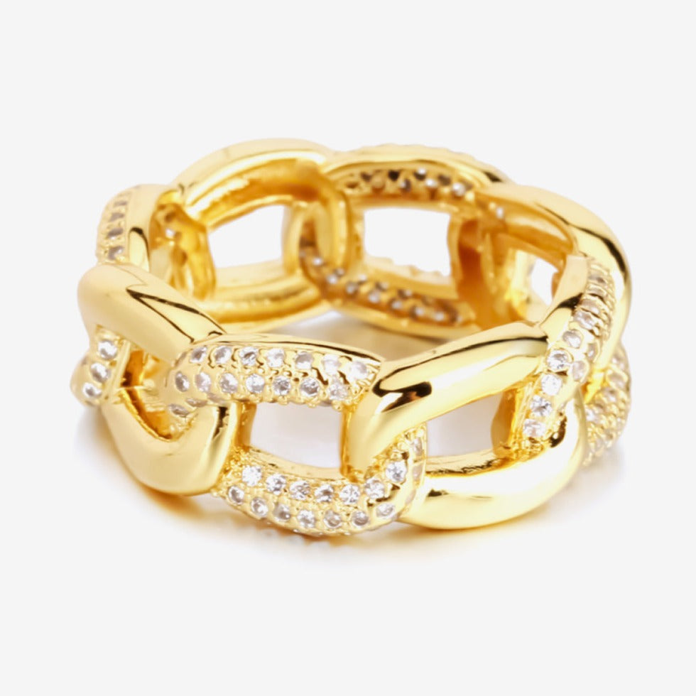 1# BEST Gold Diamond Chain Ring Jewelry Gift for Women | #1 Best Most Top Trendy Trending Aesthetic Yellow Gold Diamond Chain Ring Jewelry Gift for Women, Mother, Wife, Ladies | Mason & Madison Co.