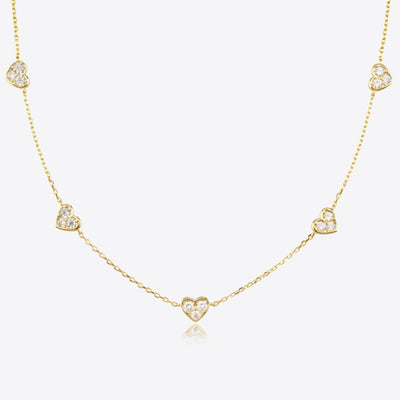1# BEST Gold Diamond Chain Necklace Gift for Women | #1 Best Most Top Trendy Trending Aesthetic Yellow Gold Heart Diamond Chain Necklace Jewelry Gift for Women, Girls, Girlfriend, Mother, Wife, Ladies | Mason & Madison Co.