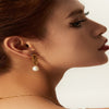 1# BEST Gold Pearl Drop Earrings Jewelry Gift for Women | #1 Best Most Top Trendy Trending Aesthetic Yellow Gold Pearl Drop Earrings Jewelry Gift for Women, Girls, Girlfriend, Mother, Wife, Ladies | Mason & Madison Co.