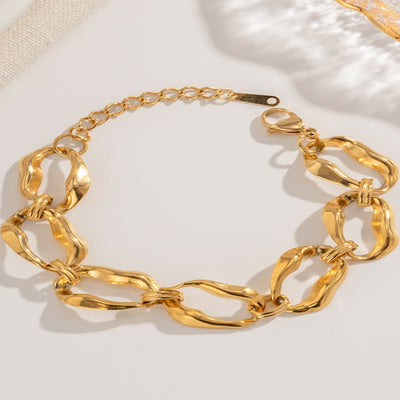 1# BEST Gold Link Chain Bracelet Jewelry Gift for Women | #1 Best Most Top Trendy Trending Aesthetic Yellow Gold Link Bracelet Chain Jewelry Gift for Women, Girls, Girlfriend, Mother, Wife, Ladies | Mason & Madison Co.