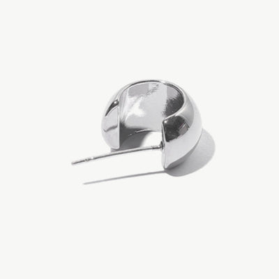 #1 Best Trendy Silver Hoop Stud Earrings Jewelry Gift for Women | Best Trending Aesthetic Silver C Hoop Stud Earrings Jewelry Gift for Women, Girls, Girlfriend, Mother, Wife, Daughter | Mason & Madison Co.