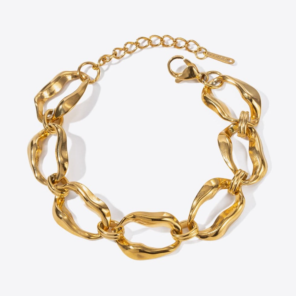 1# BEST Gold Link Chain Bracelet Jewelry Gift for Women | #1 Best Most Top Trendy Trending Aesthetic Yellow Gold Link Bracelet Chain Jewelry Gift for Women, Girls, Girlfriend, Mother, Wife, Ladies  | Mason & Madison Co.