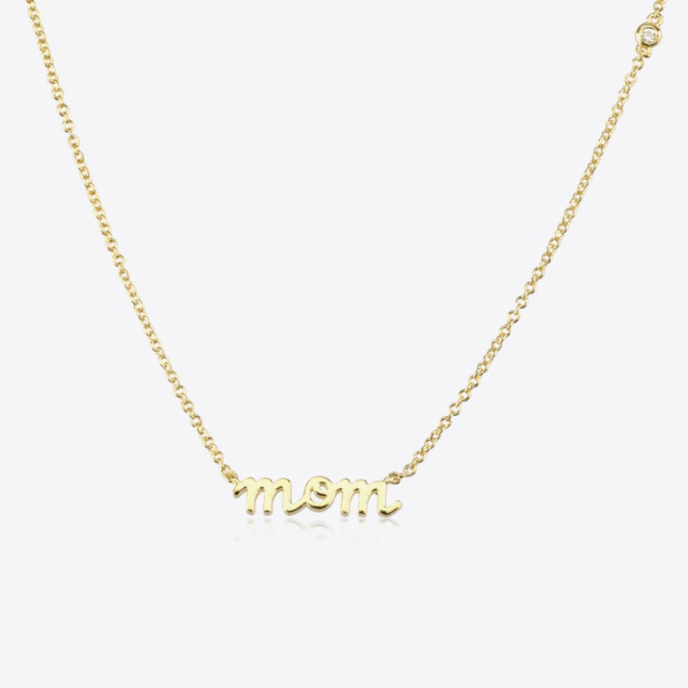 1# BEST Gold Mom Pendant Necklace Jewelry Gift for Women | #1 Best Most Top Trendy Trending Aesthetic Yellow Gold Mom Letter Pendant Necklace Jewelry Gift for Women, Girls, Girlfriend, Mother, Wife, Daughter | Mason & Madison Co.