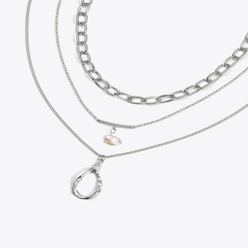 1# BEST Silver Layered Layering Chain Necklace Jewelry Gift for Women | #1 Best Most Top Trendy Trending Aesthetic Silver Layered Layering Necklace Jewelry Gift for Women, Mother, Wife, Ladies | Mason & Madison Co.
