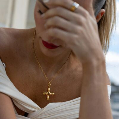 1# BEST Gold Pendant Necklace Jewelry Gift for Women | #1 Best Most Top Trendy Trending Aesthetic Yellow Gold Cross Pendant Necklace Jewelry Gift for Women Ladies, Mason & Madison Co.
