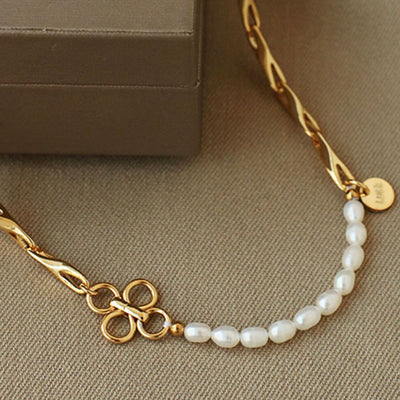 1# BEST Gold Pearl Chain Necklace Jewelry Gift for Women | #1 Best Most Top Trendy Trending Aesthetic Yellow Gold Pearl Chain Necklace Jewelry Gift for Women, Girls, Girlfriend, Mother, Wife, Ladies | Mason & Madison Co.