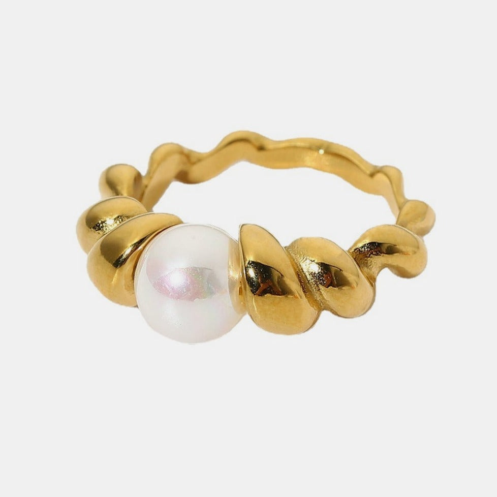 1# BEST Gold Pearl Ring Jewelry Gift for Women | #1 Best Most Top Trendy Trending Aesthetic Yellow Gold Pearl Ring Jewelry Gift for Women, Girls, Girlfriend, Mother, Wife, Daughter, Ladies | Mason & Madison Co.