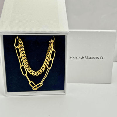 Best Gold Layering Chain Necklaces Bundle Jewelry Gift | Best Aesthetic Yellow Gold Chain Necklace Jewelry Gift for Women, Mother, Wife, Daughter | Mason & Madison Co.