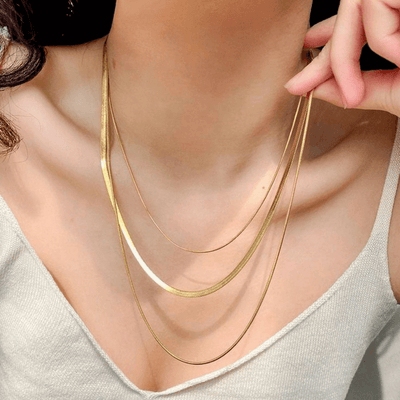 Best Layering Gold Chain Necklace Jewelry Gift  Best Aesthetic Yellow Gold Chain  Necklace Jewelry Gift for Women, Girls, Girlfriend, Mother, Wife - Mason &  Madison Co.