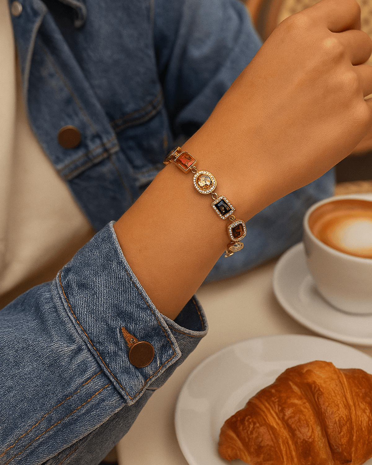Gold Chunky Chain Bracelet, Best Trending Trendy Gold Chunky Chain Bracelet Gift for Women, Lady, Mother, Wife, Mason & Madison Co.