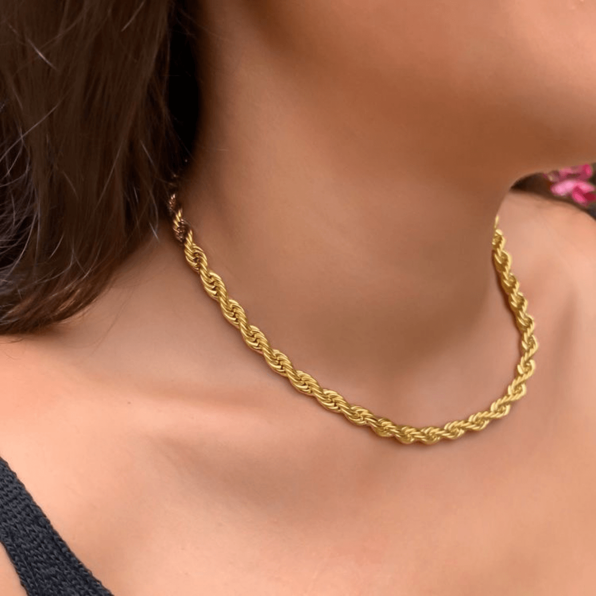 #1 Best Gold Rope Chain Necklace for Women | Best Trending Gold Jewelry Gift for Women | Best Trending Gold Chain Necklace Jewelry Gift for Women