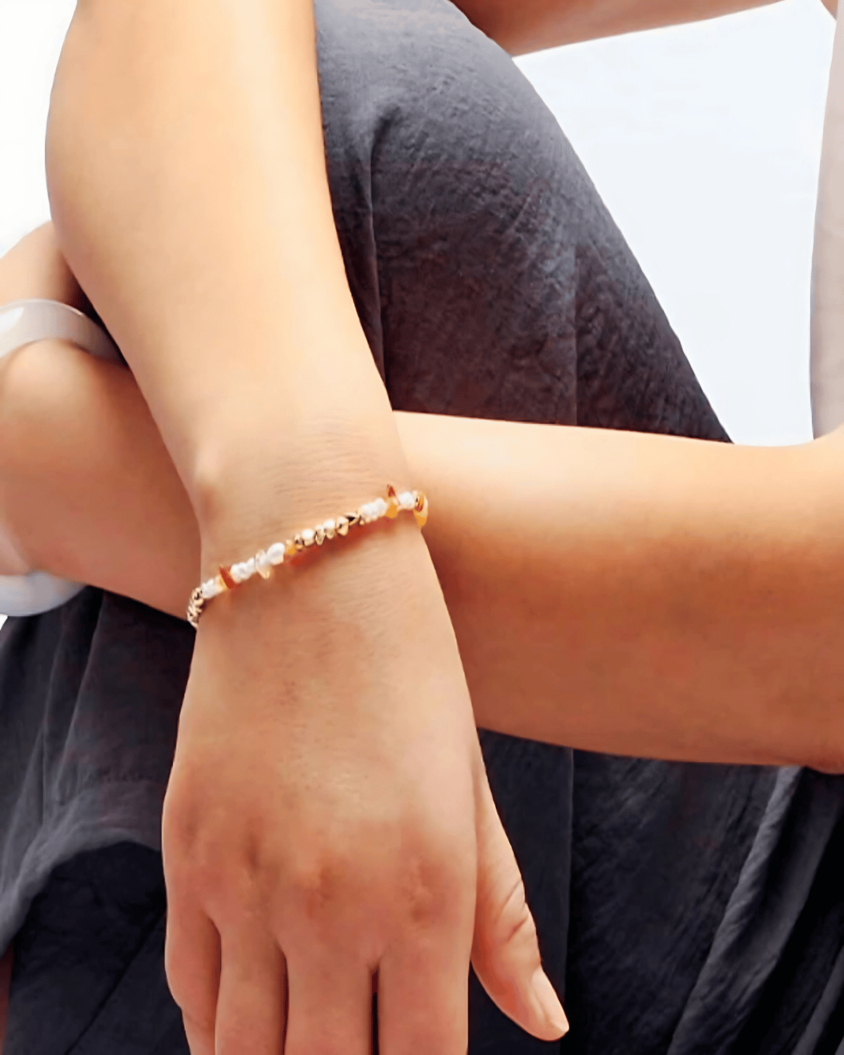 18K Pearl Chain Bracelet Women’s Best Trending Gift for Lady Girl Mother Wife,Birthday Travel Vacation Bridal Wedding Party Daily Office Work School,Spring Summer Fall Winter Holiday Sale,Mason & Madison Co.