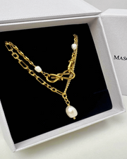 18K Pearl Layered Necklace Women’s Best Trending Gift for Lady Girl Mother Wife,Birthday Travel Vacation Bridal Wedding Party Daily Office Work School,Spring Summer Fall Winter Holiday Sale,Mason & Madison Co.