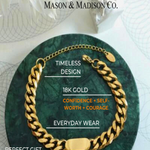 18K Gold Chain Bracelet Women’s Best Trending Gift for Lady Girl Mother Wife,Birthday Travel Vacation Bridal Wedding Party Daily Office Work School,Spring Summer Fall Winter Holiday Sale,Mason & Madison Co.