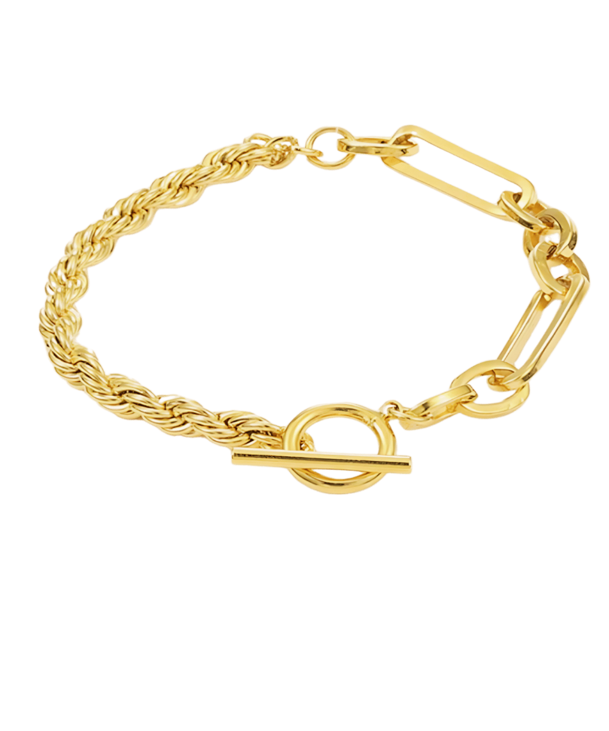 18K Gold Rope Link Chain Bracelet Women’s Best Trending Gift for Lady Girl Mother Wife,Birthday Travel Vacation Bridal Wedding Party Daily Office Work School,Spring Summer Fall Winter Holiday Sale,Mason & Madison Co.