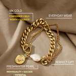 18K Gold Link Chain Bracelet Women’s Best Trending Gift for Lady Girl Mother Wife,Birthday Travel Vacation Bridal Wedding Party Daily Office Work School,Spring Summer Fall Winter Holiday Sale,Mason & Madison Co.