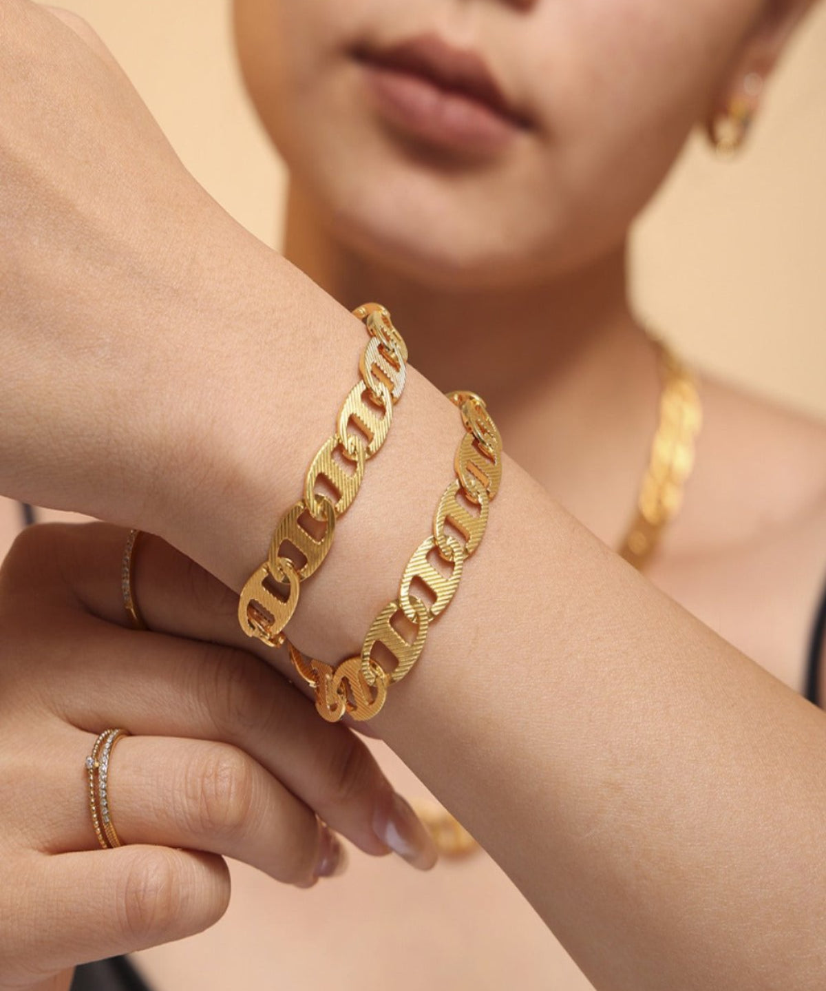 18K Gold Chain Bracelet Women’s Best Trending Gift for Lady Girl Mother Wife,Birthday Travel Vacation Bridal Wedding Party Daily Office Work School,Spring Summer Fall Winter Holiday Sale,Mason & Madison Co.