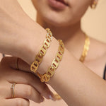 18K Gold Chain Bracelet Women’s Best Trending Gift for Lady Girl Mother Wife,Birthday Travel Vacation Bridal Wedding Party Daily Office Work School,Spring Summer Fall Winter Holiday Sale,Mason & Madison Co.