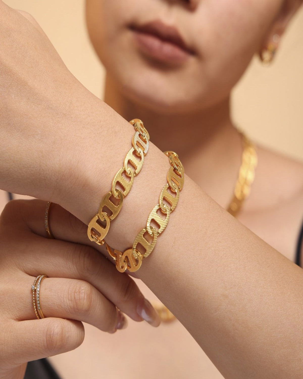 18K Gold Chain Bracelet Women’s Best Trending Gift for Lady Girl Mother Wife,Birthday Travel Vacation Bridal Wedding Party Daily Office Work School,Spring Summer Fall Winter Holiday Sale,Mason & Madison Co.