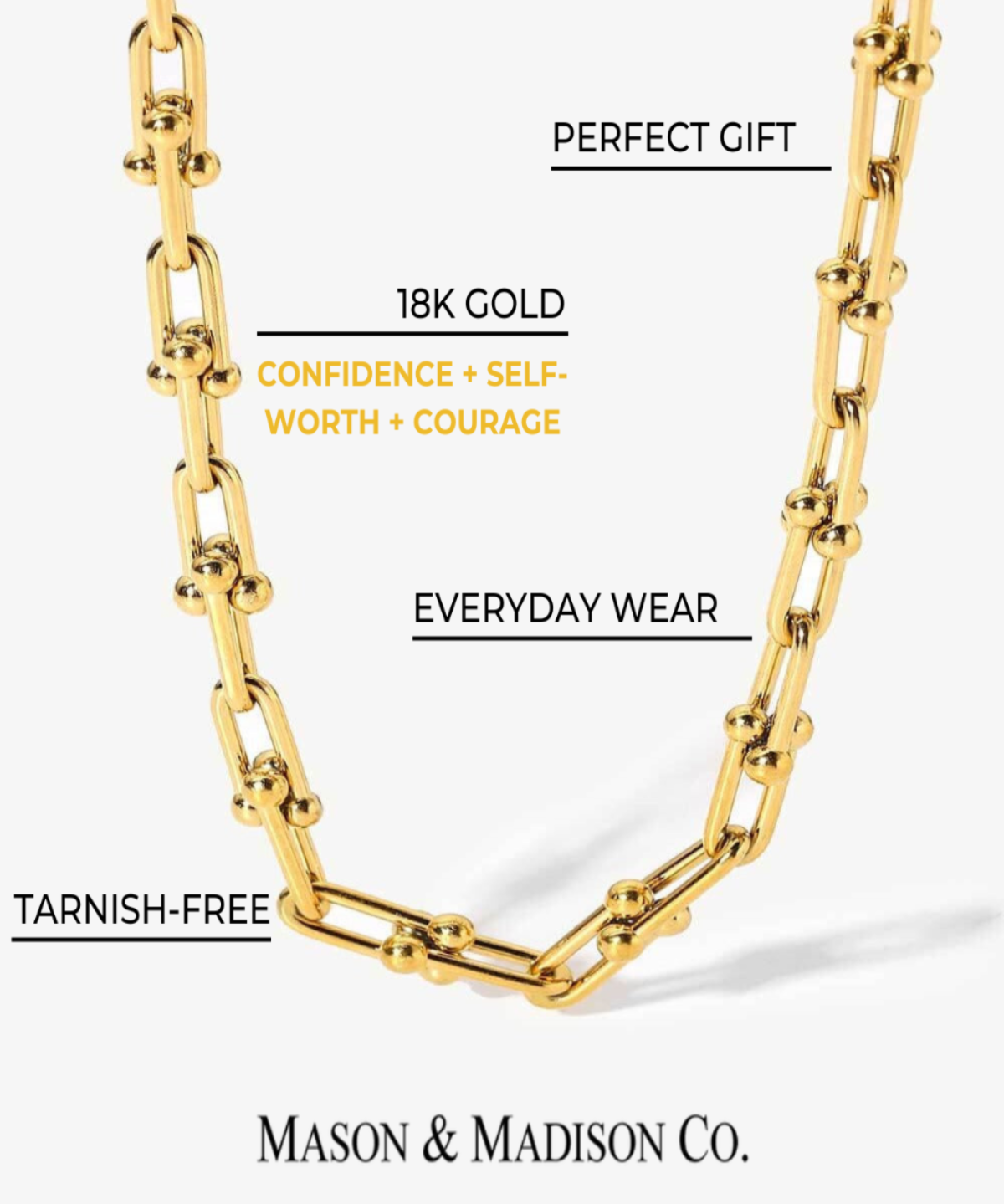 18K Best Trending Gold Chain Necklace Gift on Sale for Women, Lady, Mother, Wife
