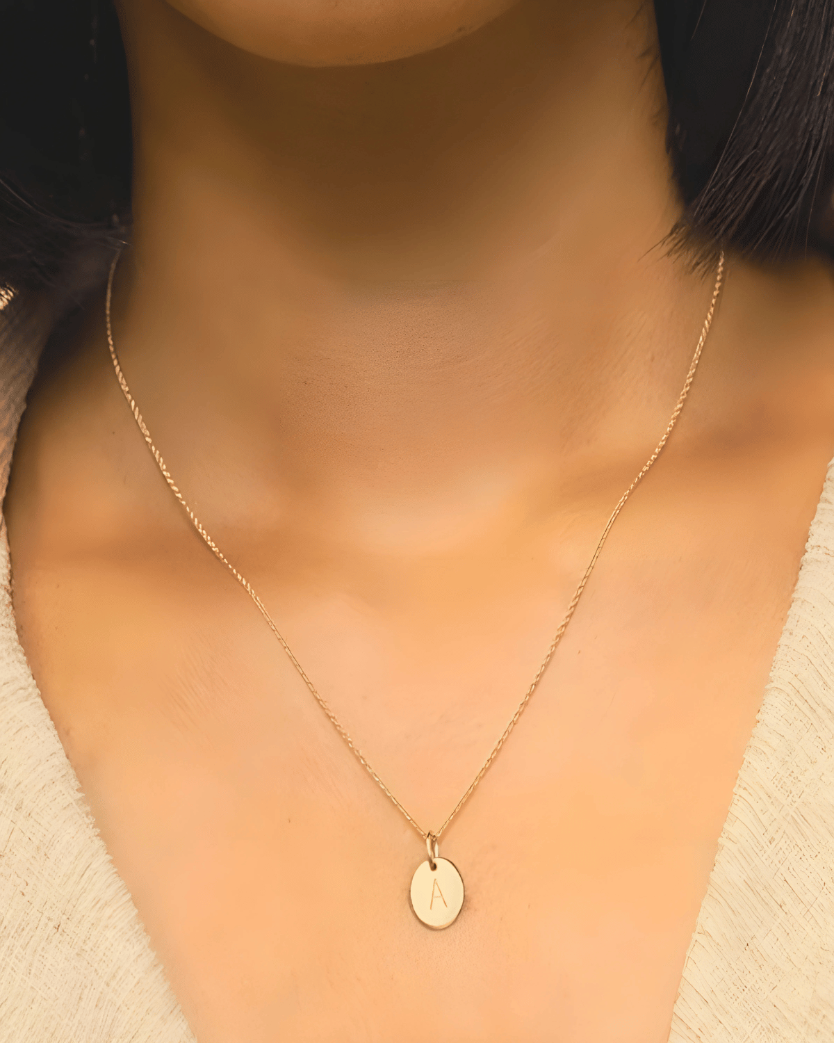 18K Gold Letter Necklace, Best Trending Trendy Gold Letter Necklace Gift for Women, Lady, Mother, Wife.