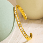 18K Diamond Gold Cuff Bracelet Women’s Best Trending Gift for Lady Girl Mother Wife,Birthday Travel Vacation Bridal Wedding Party Daily Office Work School,Spring Summer Fall Winter Holiday Sale,Mason & Madison Co.