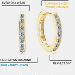 18K Diamond Gold Hoop Earrings Women’s Best Trending Gift for Lady Girl Mother Wife,Birthday Travel Vacation Bridal Wedding Party Daily Office Work School,Spring Summer Fall Winter Holiday Sale,Mason & Madison Co.