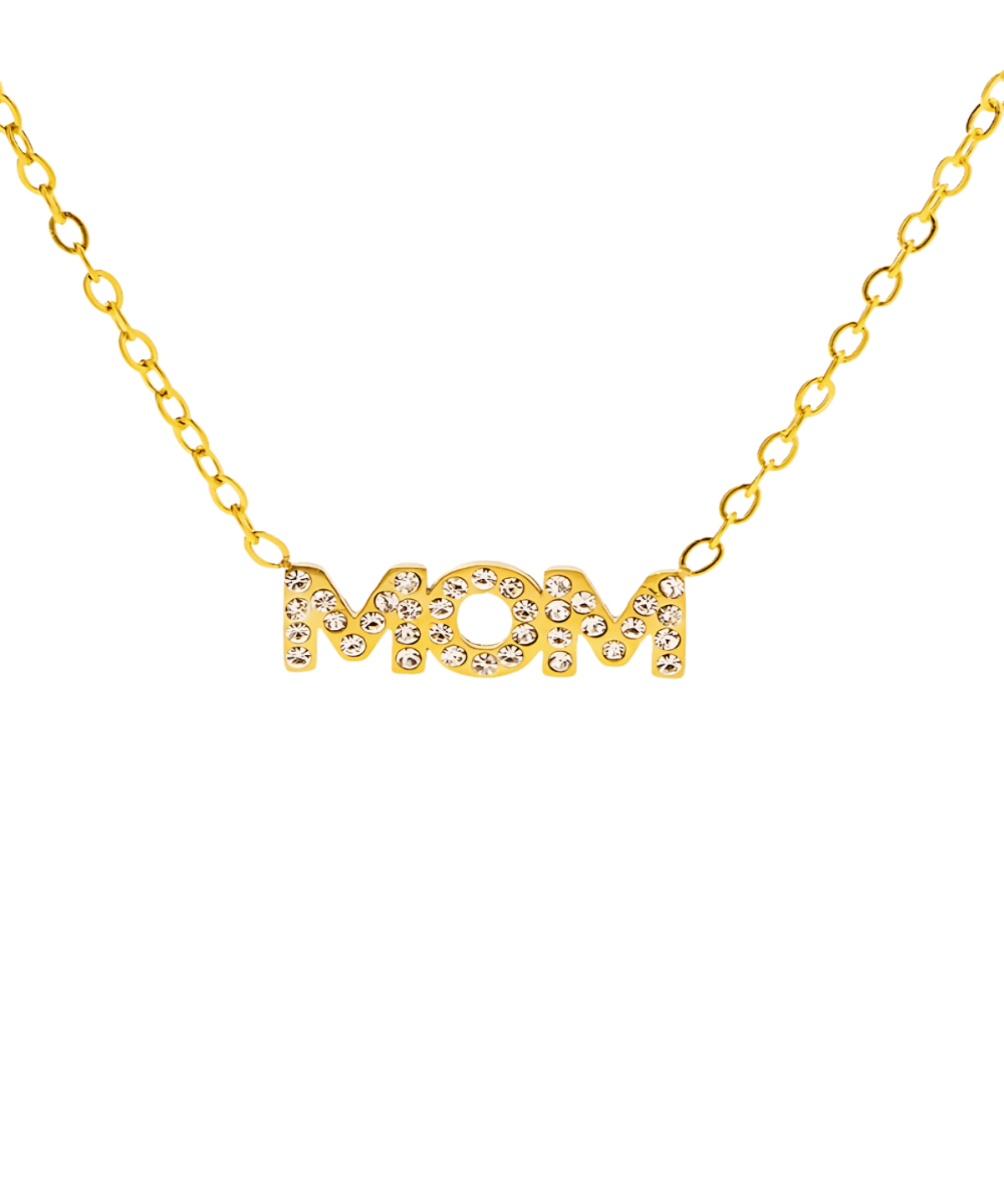 18K Gold Mom Necklace, Best Trending Trendy Gold Mom Necklace Gift for Women, Lady, Mother, Wife.