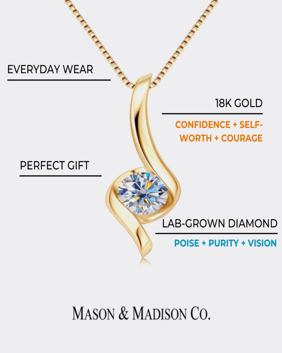 18K Diamond Necklace, Best Trending Trendy Gold Diamond Necklace Gift for Women, Lady, Mother, Wife.