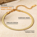18K Gold Snake Chain Bracelet Women’s Best Trending Gift for Lady Girl Mother Wife,Birthday Travel Vacation Bridal Wedding Party Daily Office Work School,Spring Summer Fall Winter Holiday Sale,Mason & Madison Co.