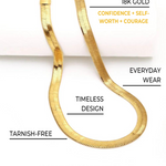 18K Best Trending Gold Snake Chain Necklace Gift on Sale for Women, Lady, Mother, Wife