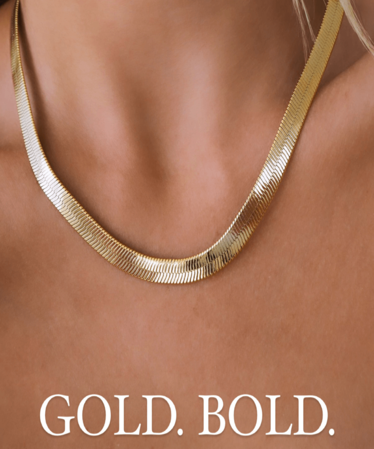 18K Best Trending Gold Snake Chain Necklace Gift on Sale for Women, Lady, Mother, Wife