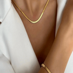 18K Gold Snake Chain Necklace Bracelet Women’s Best Trending Gift for Lady Girl Mother Wife,Birthday Travel Vacation Bridal Wedding Party Daily Office Work School,Spring Summer Fall Winter Holiday Sale,Mason & Madison Co.
